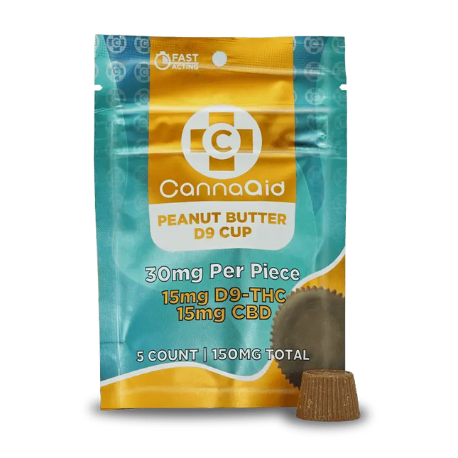 CANNA AID 30MG D9 PEANUT BUTTER CUP (5CT/PACK)