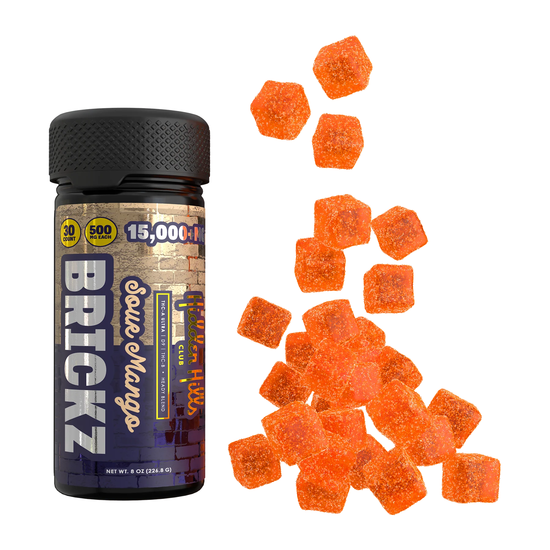 HIDDEN HILLS HEADY BLEND (THCA ULTRA + D9 + THC-B) 15,000MG GUMMY JAR