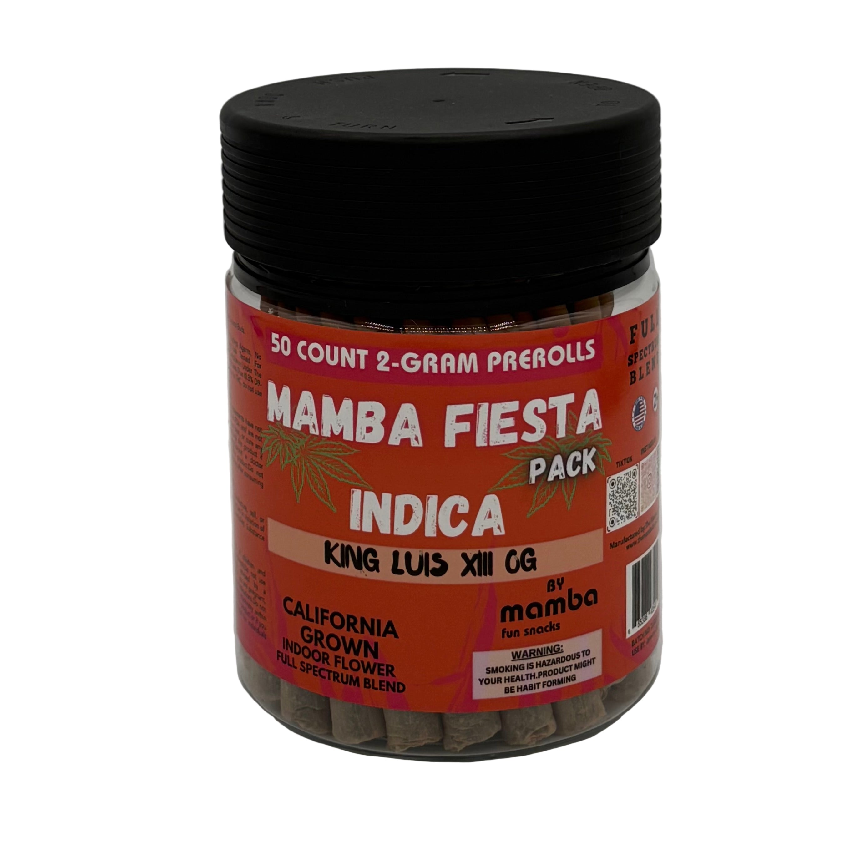 MAMBA FIESTA PACK FULL SPECTRUM BLEND 2 GRAM PRE ROLL JAR (50CT/JAR)