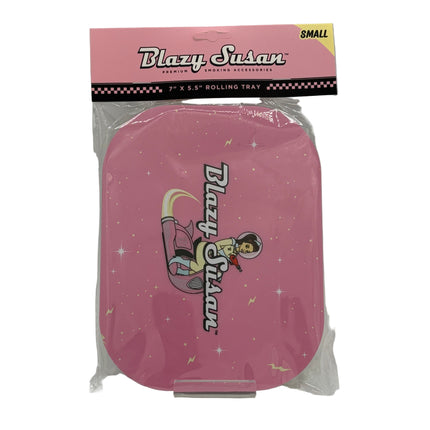 BLAZY SUSAN SMALL ROLLING TRAY WITH LID