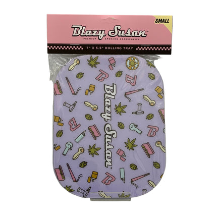 BLAZY SUSAN SMALL ROLLING TRAY WITH LID