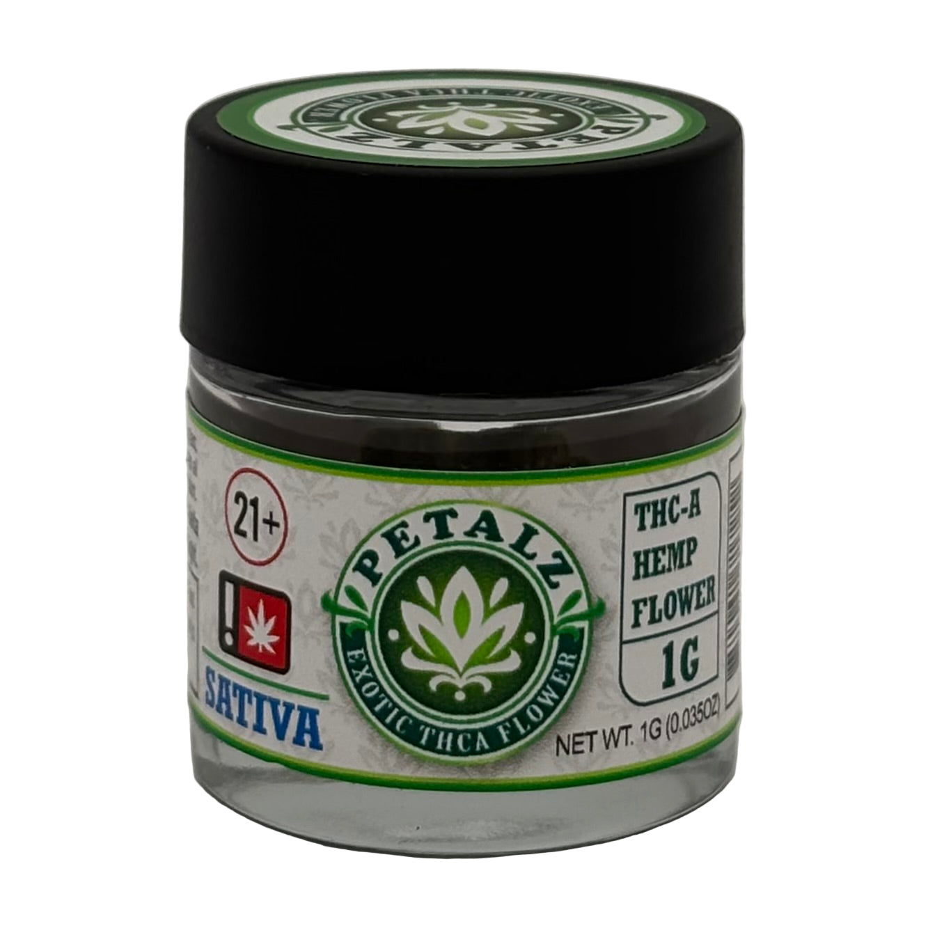 PETALZ EXOTIC THCA FLOWER 1G JAR