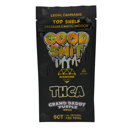 GOOD SHIT THCA DIAMOND INFUSED PRE ROLLS (1.5G X 5) 7.5G PACK