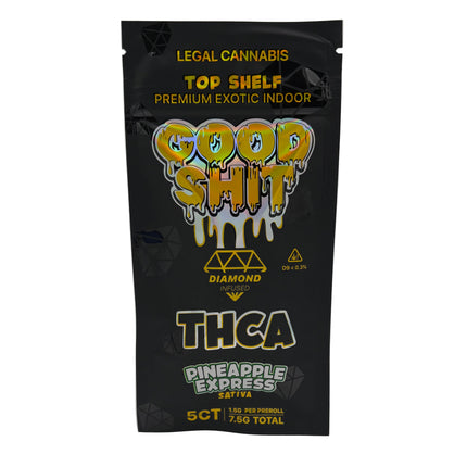 GOOD SHIT THCA DIAMOND INFUSED PRE ROLLS (1.5G X 5) 7.5G PACK