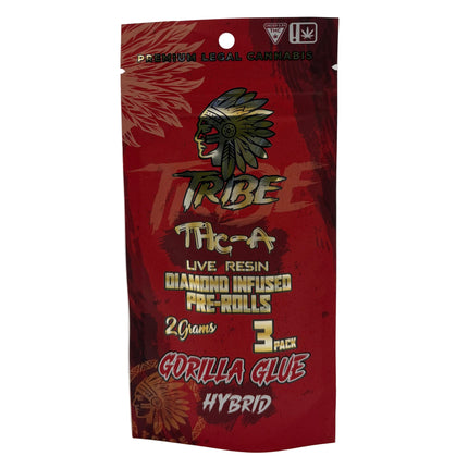 TRIBE 2G THC-A LIVE RESIN DIAMOND INFUSED PRE-ROLLS (3PC/PACK)