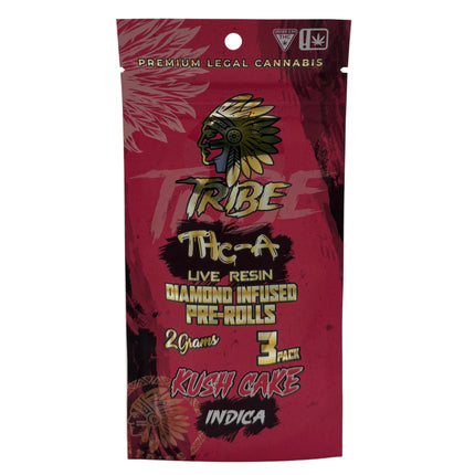 TRIBE 2G THC-A LIVE RESIN DIAMOND INFUSED PRE-ROLLS (3PC/PACK)