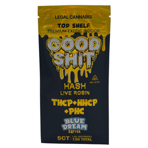 GOOD SHIT HASH LIVE ROSIN (THCP + HHCP + PHC) 5CT PRE ROLLS (1.5G EACH / 7.5G TOTAL)