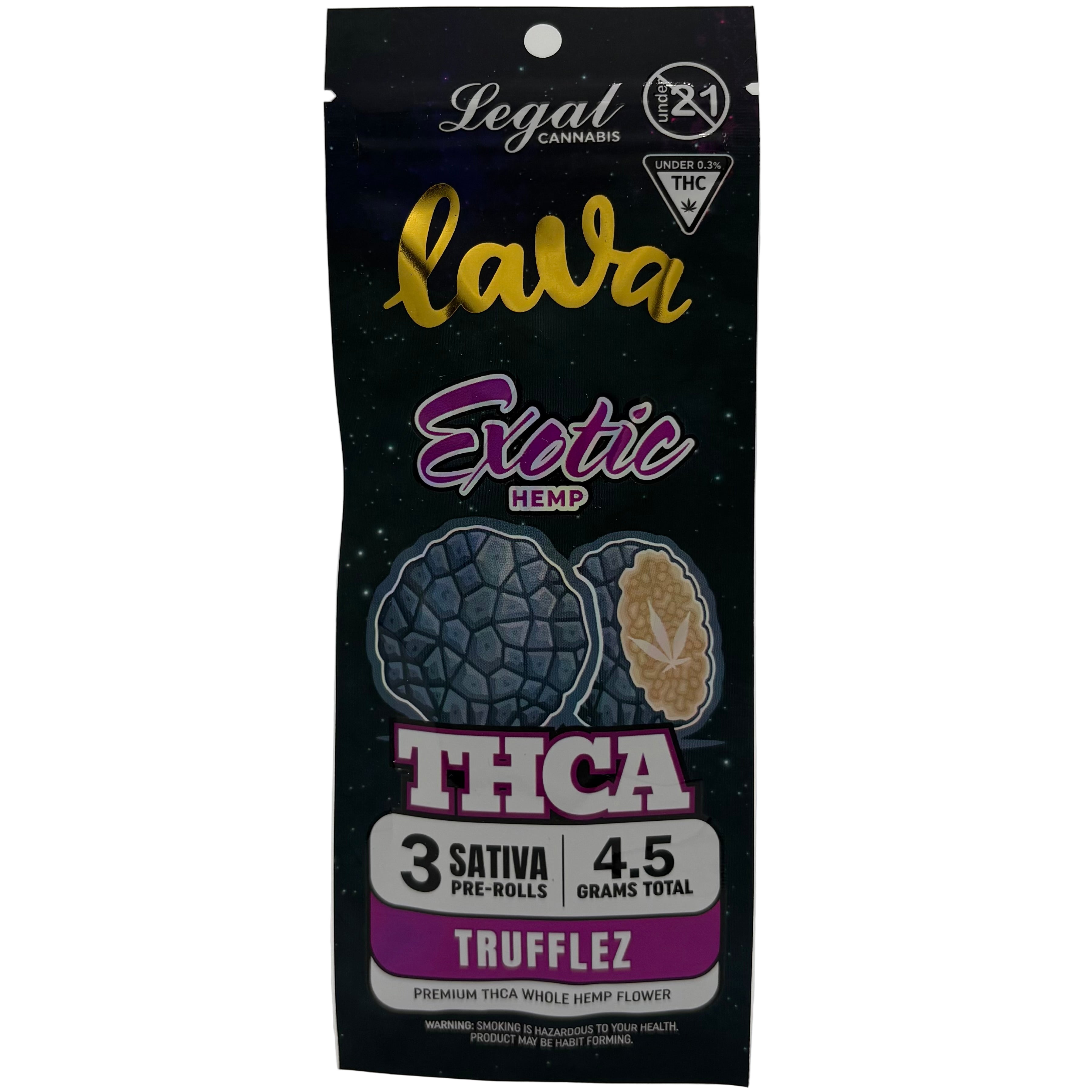 LAVA EXOTIC HEMP THCA PRE-ROLLS (3 X 1.5G EACH)