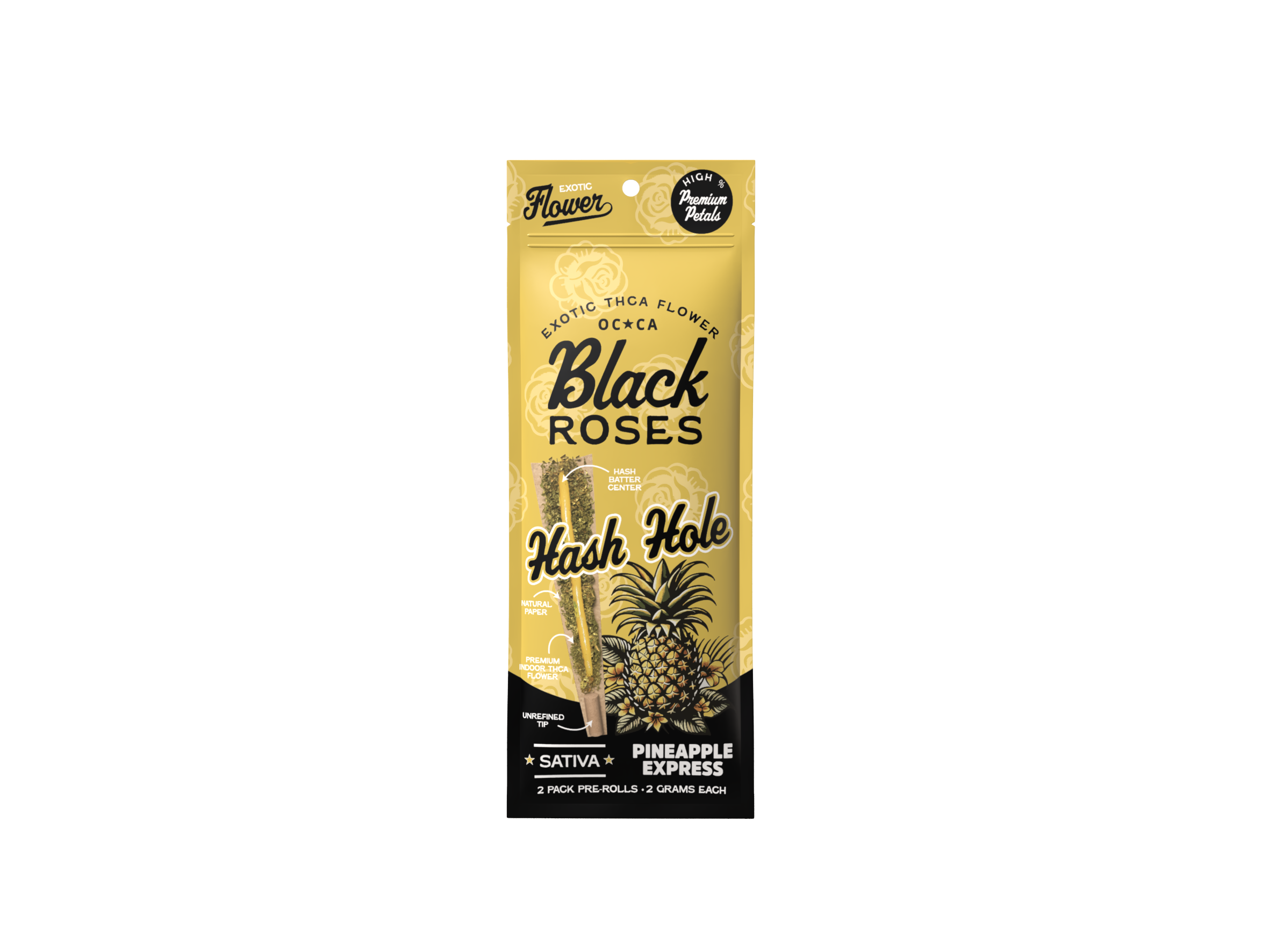 BLACK ROSE THC-A HASH HOLE (2 X 2G PER PACK)