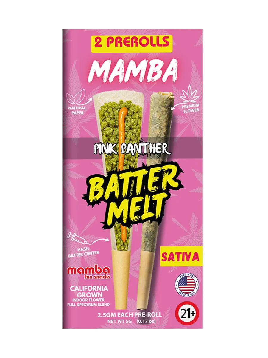 MAMBA BETTER MELT 2.5 GRAM THC-A HASH BATTER PRE ROLL (2CT/PACK)
