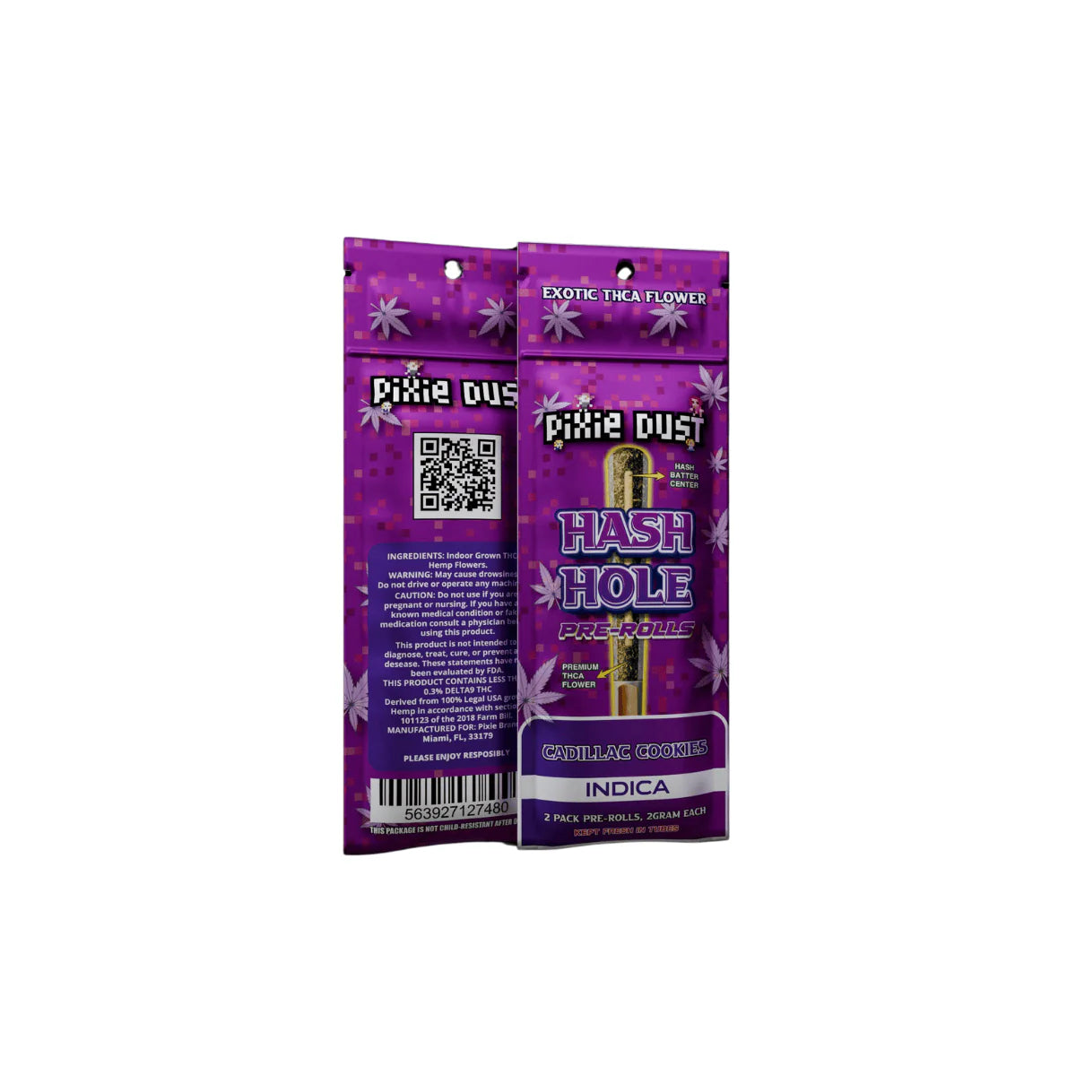 PIXIE DUST 4G THC-A HASH HOLE PRE-ROLLS (2PC/PACK)