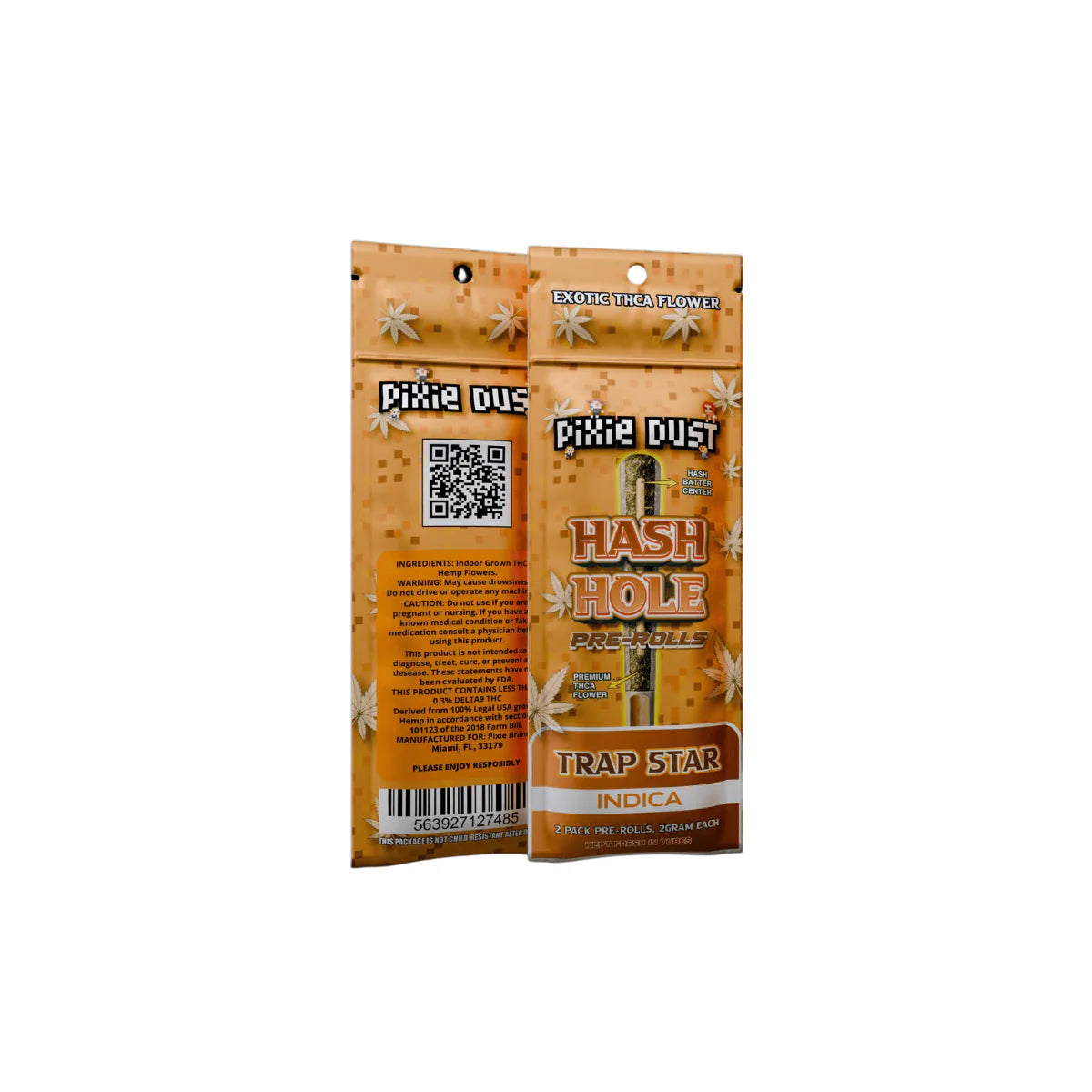 PIXIE DUST 4G THC-A HASH HOLE PRE-ROLLS (2PC/PACK)