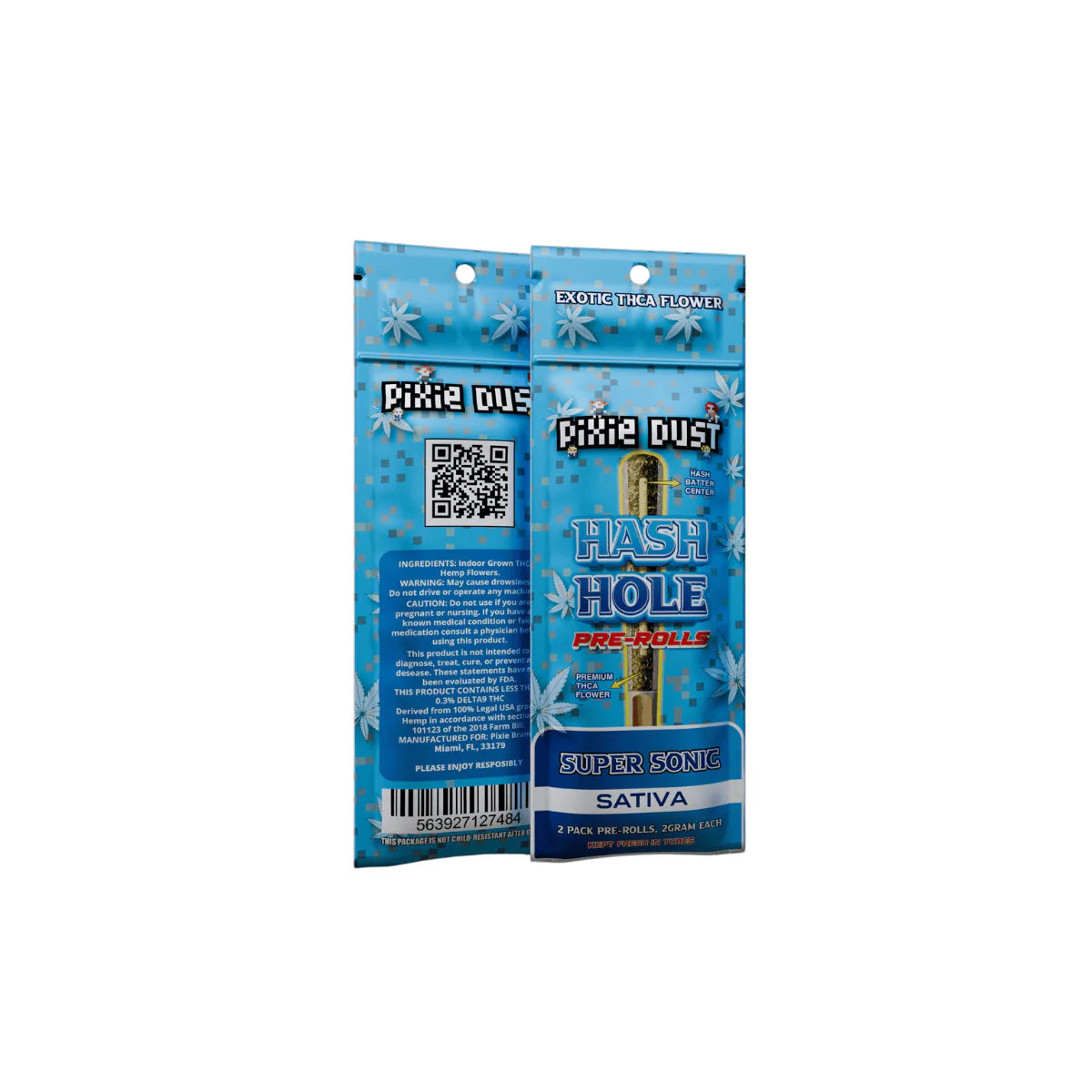 PIXIE DUST 4G THC-A HASH HOLE PRE-ROLLS (2PC/PACK)