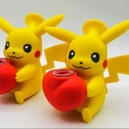 3in "SILICONE PIKACHU W/ HEART BOWL" SILICONE WATER PIPE