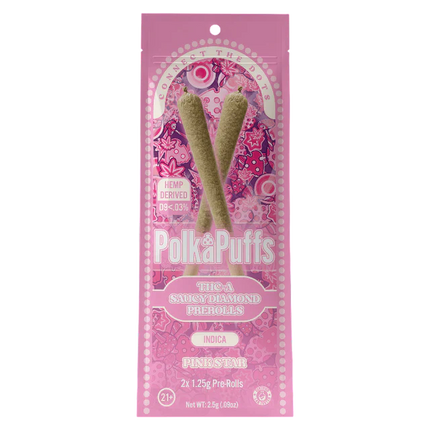 POLKA PUFFS THCA SAUCY DIAMOND 1.25G PRE-ROLLS (2CT/PACK)