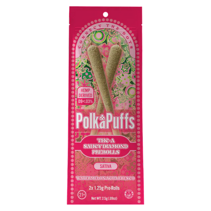 POLKA PUFFS THCA SAUCY DIAMOND 1.25G PRE-ROLLS (2CT/PACK)