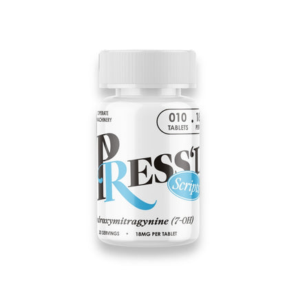 PRESS'D SCRIPTS 7-HYDROXYMITRAGYNINE (7-OH) 18MG CAPSULES (10CT / BOTTLE)