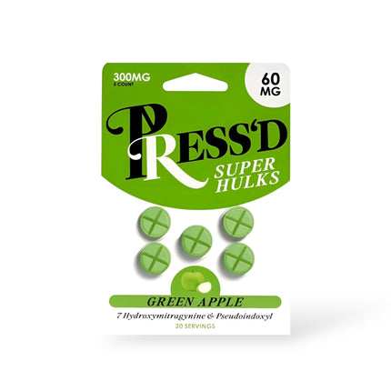 PRESS'D SUPER HULKS 7HYDROXY & PSEUDO 60MG TABLET (5CT PACK)