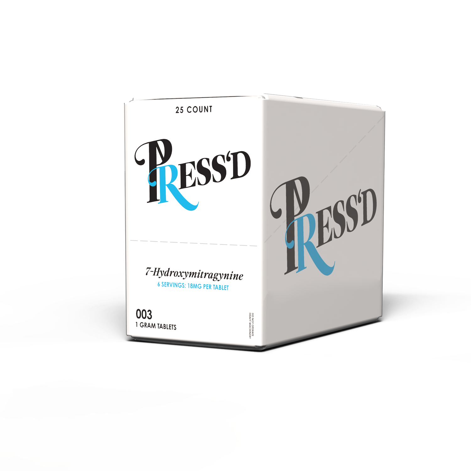 PRESS'D 7-HYDROXYMITRAGYNINE 6 SEVINGS 18MG PER TABLET
