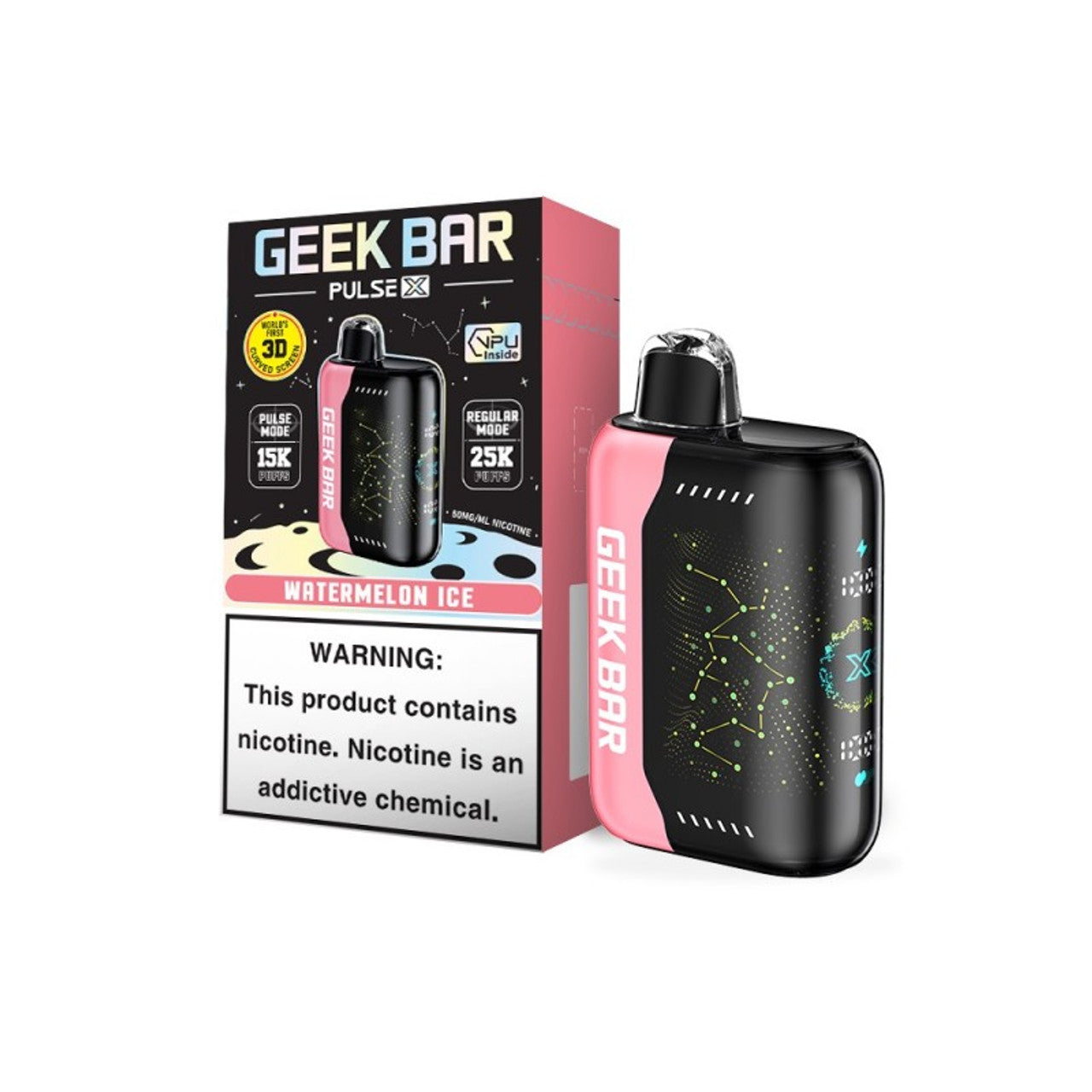 GEEK BAR PULSE X 25K PUFFS CURVED 3D SCREEN DISPOSABLE (5CT DISPLAY) Rising Wholesale Inc. GEEK BAR PULSE X 25K PUFFS CURVED 3D SCREEN DISPOSABLE (5CT DISPLAY) Rising Wholesale Inc.