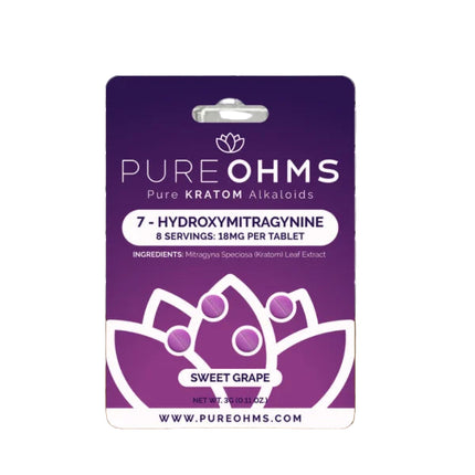 PURE OHMS PURE KRATOM ALKALOIDS 18MG TABLET (4CT/PACK)