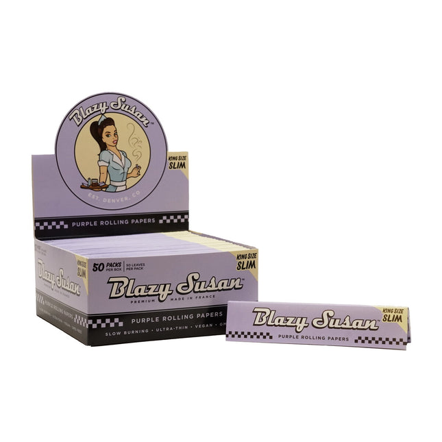 BLAZY SUSAN KING SIZE SLIM ROLLING PAPERS 50PK | PURPLE