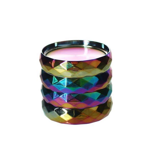 RAINBOW DIAMOND CARVED DOLLAR SIGN DESIGN GRINDER 4 PARTS 44 X 51MM ASSORTED COLORS (CGD140GT-XC)