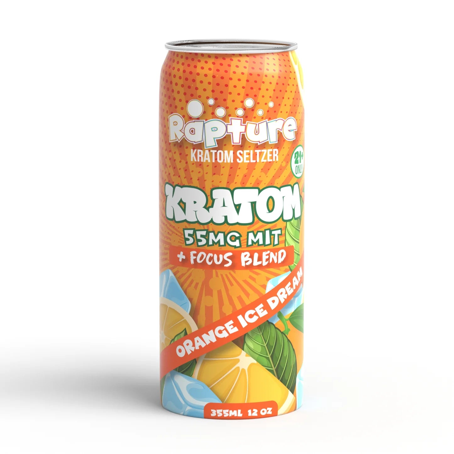 RAPTURE KRATOM SELTZER 55MGMIT 12OZ DRINK (CASE OF 12)