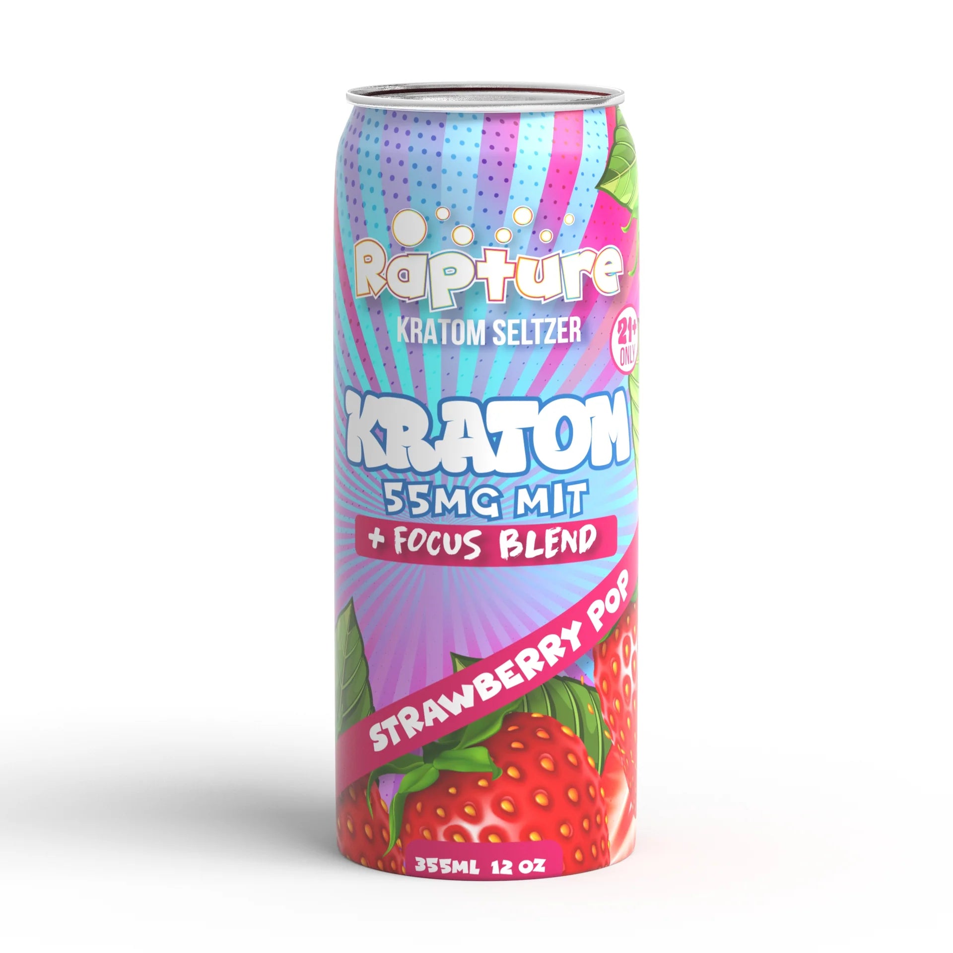 RAPTURE KRATOM SELTZER 55MGMIT 12OZ DRINK (CASE OF 12)