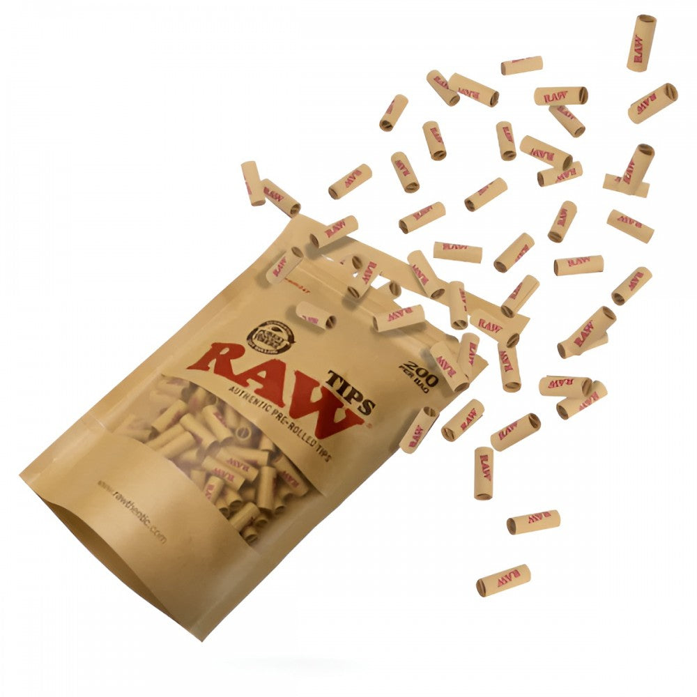RAW PRE-ROLLED TIPS 200CT BAG