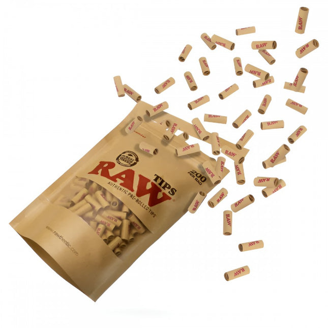 RAW PRE-ROLLED TIPS 200CT BAG