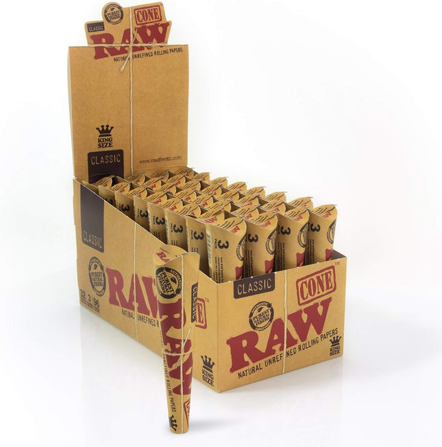 RAW BLACK KING SIZE CONE (3 CONES PER PACK) (32 PACK PER BOX) Default Title 716165255130