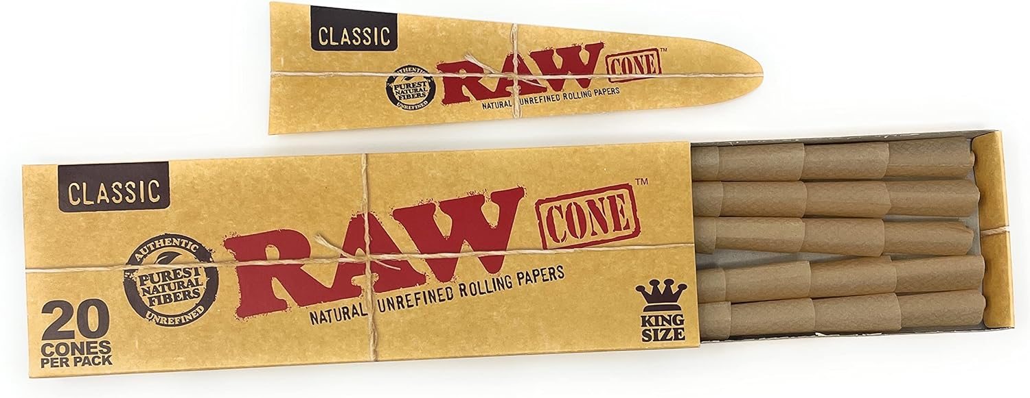 RAW CLASSIC PRE-ROLLED CONES KING SIZE 20CT