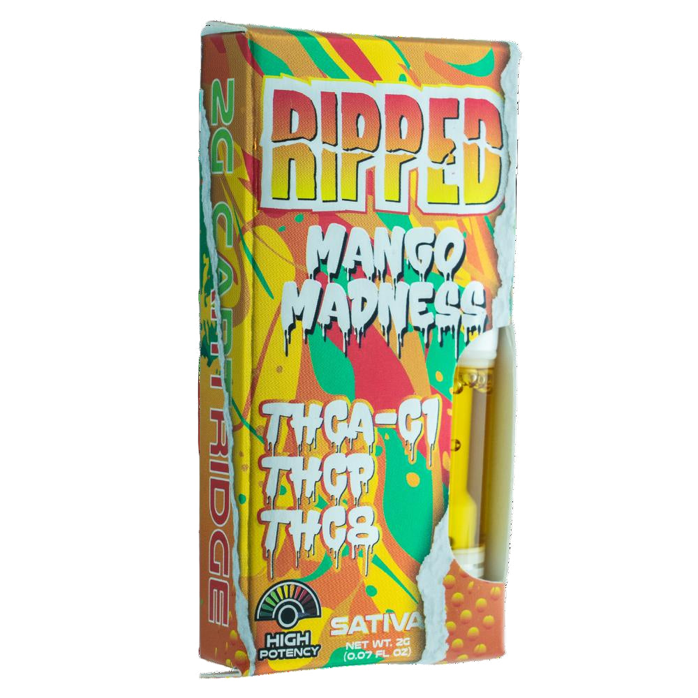 RIPPED 2 GRAM CARTRIDGE (THCA-C1 + THCP + THCB) MANGO MADNESS (SATIVA) 749565997959