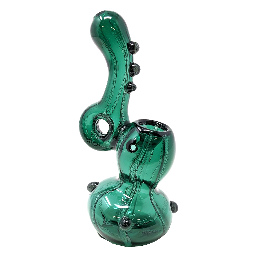 5.5" COLORED TUBE TWISTED ART DONUT BUBBLER (RJA12)
