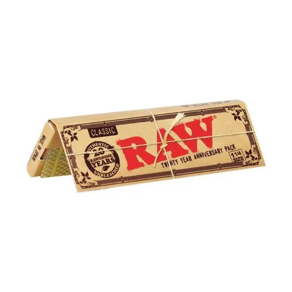 RAW CLASSIC 20th ANNIVERSARY 1 1/4 PAPERS (50CT/PK , 24PK/BOX)
