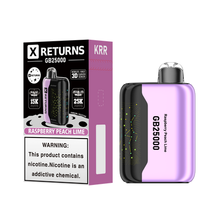 X RETURN 25K PUFFS 5% DISPOSABLE (5CT DISPLAY)