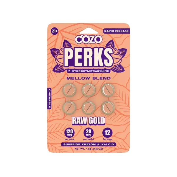 DOZO PERKS 7-HYDROXYMITRAGYNINE 20MG/TABLET (6CT/PACK)