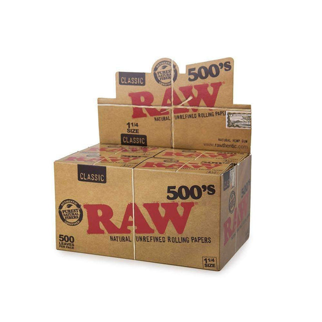 RAW CLASSIC 500'S 1 1/4 PAPER 20 PER BOX