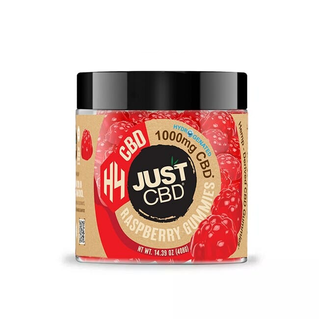 JUST CBD HYDROGENATED CBD (H4) GUMMY JAR 250MG | RASPBERRY