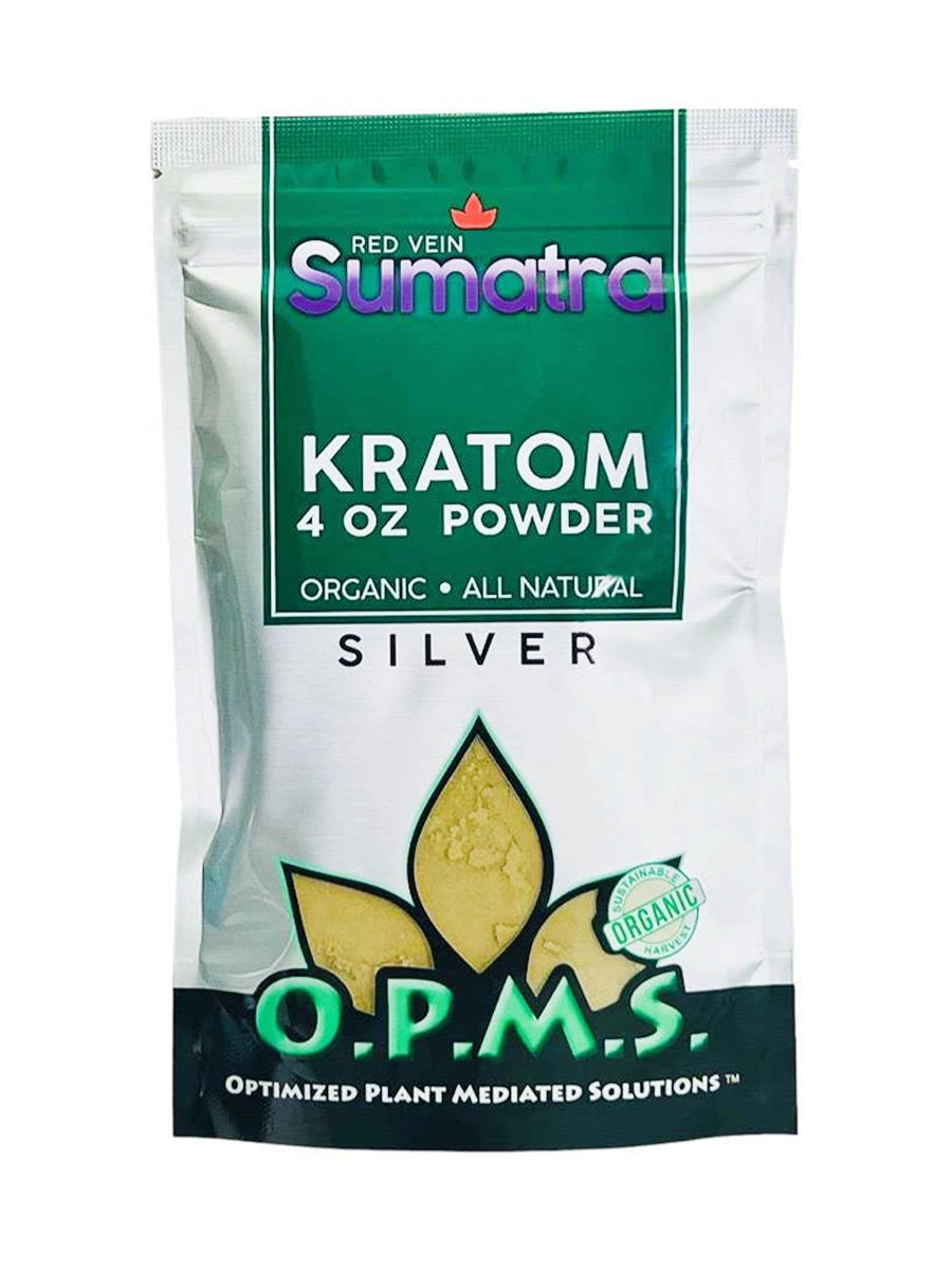 OPMS SILVER KRATOM POWDER 4OZ