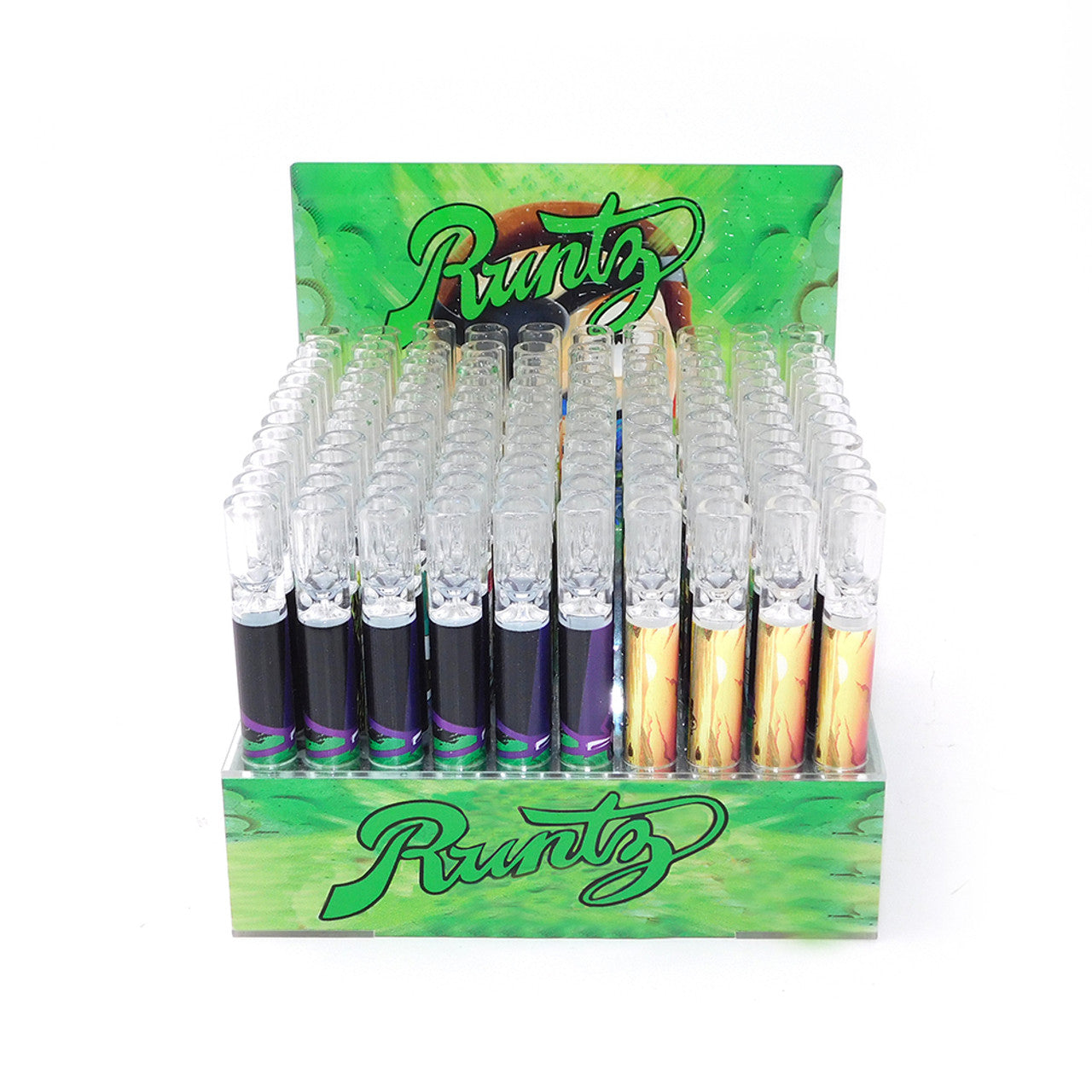 GLASS ONE HITTER ASSORTED DESIGN 100CT/DISPLAY