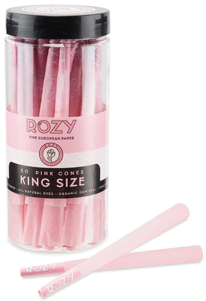 ROZY KING SIZE CONES (50CT/JAR) | PINK
