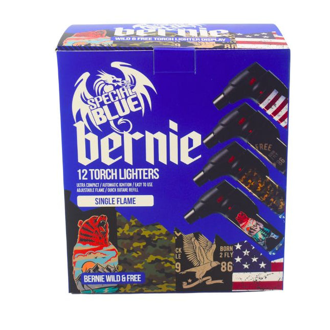 SPECIAL BLUE BERNIE WILD & FREE TORCH LIGHTER (LT168M) 12CT/DISPLAY