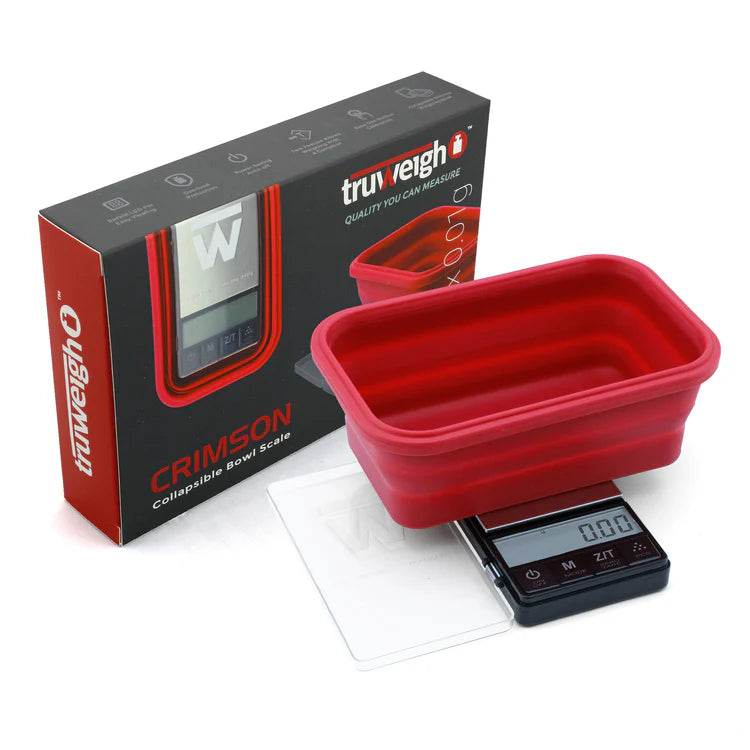 TRUWEIGH CRIMSON SCALE COLLAPSIBLE BOWL 200G X 0.01G (CR-200-01-BK)