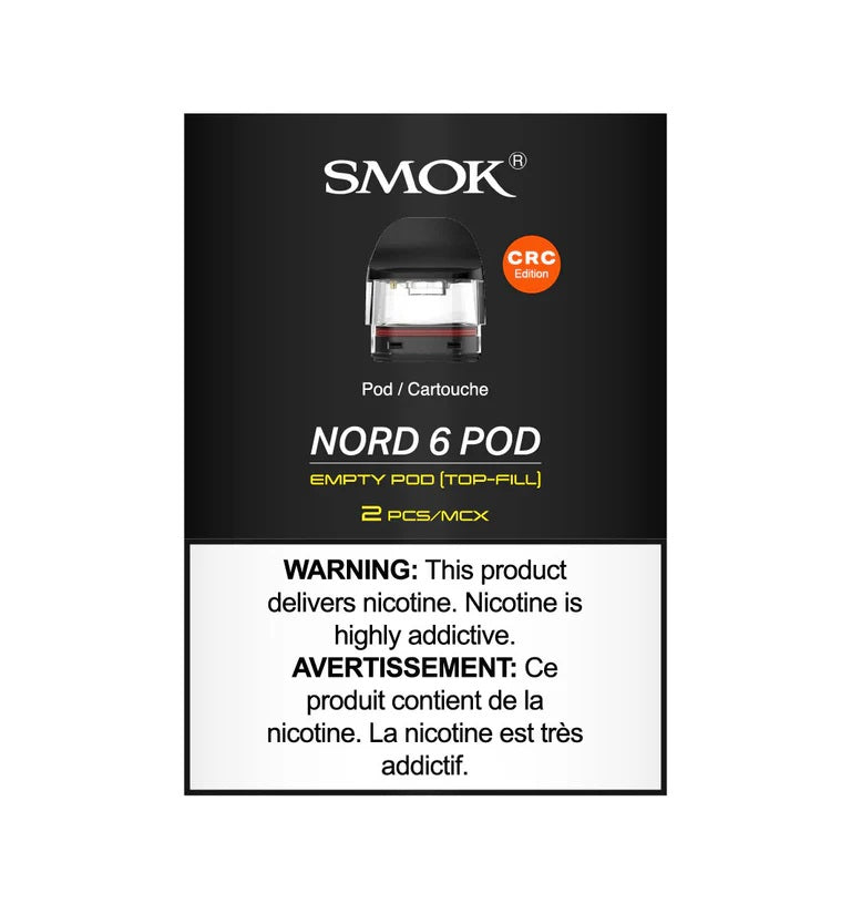 SMOK NORD 6 EMPTY POD 5ML (2PC/PACK)