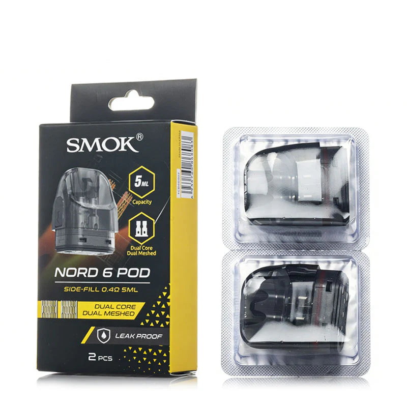 SMOK NORD 6 POD 5ML (2PC/PACK) | 0.4 MESHED