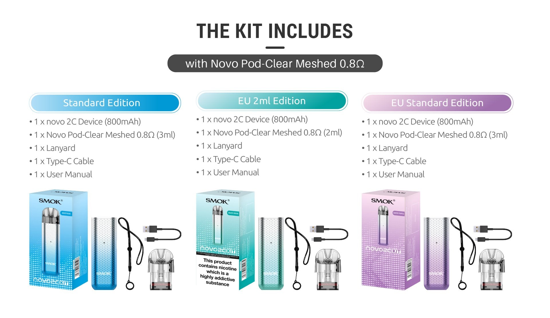 SMOK NOVO 2C KIT – Rising Wholesale Inc.
