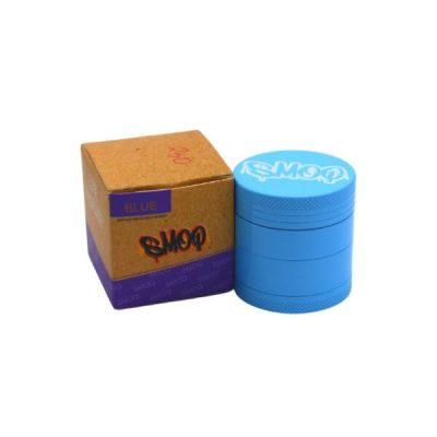 SMOQ 4 PARTS ZINC ALLOY 50MM GRINDER BLUE 650040189526