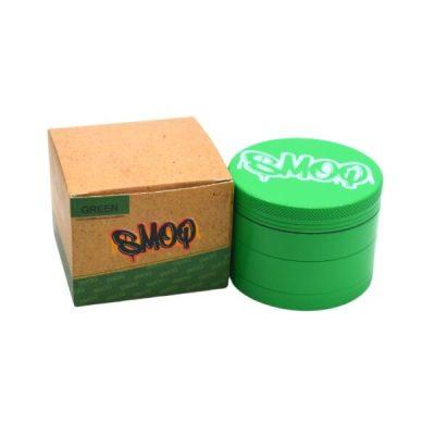 SMOQ 4 PARTS ZINC ALLOY 50MM GRINDER GREEN 650040400071